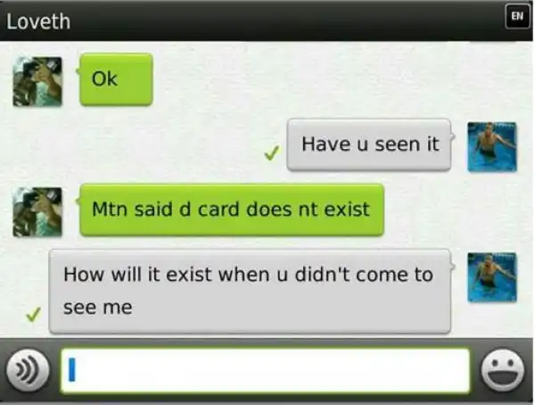 See What This Guy Did To A Girl That Refused To Visit Him But Asked For MTN Card